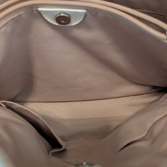 Coach Signature Tan Canvas White Leather Stripe Satchel Bag F31308 - Picture 14 of 14